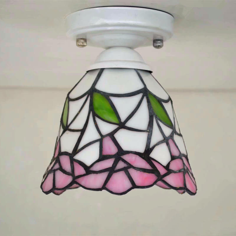Traditional European Tiffany 1-Light Wall Sconce Lamp For Bedroom