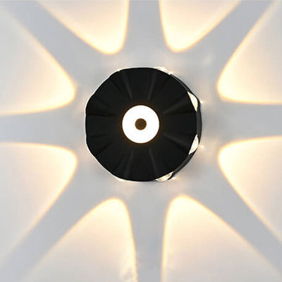 Applique murale LED étanche en aluminium rond moderne et créatif pour l'extérieur 