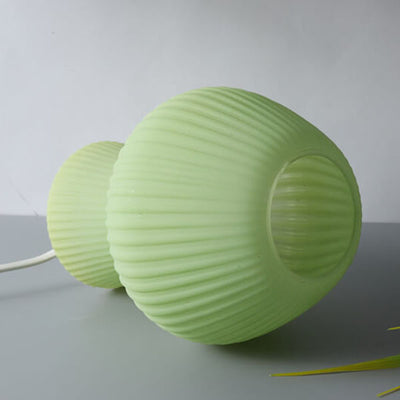 Modern Minimalist Mushroom 1-Light Glass Table Lamp For Bedside