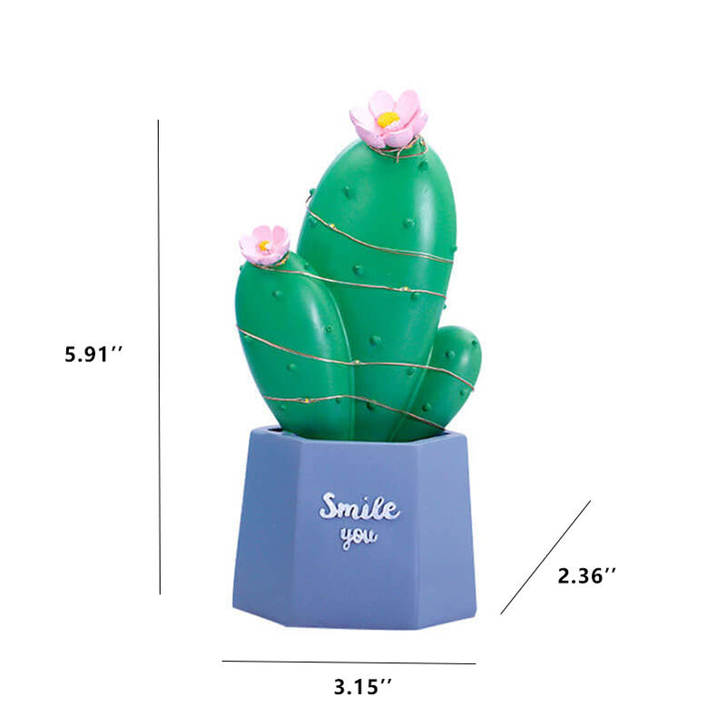 Cactus Dream Star Light Resin Ornament Night Light Table Lamp