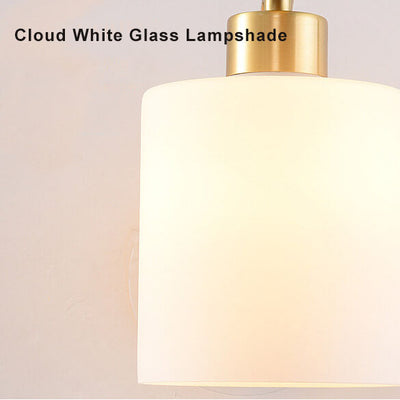 Modern Glass 1-Light Cylindrical Sconce Lamp