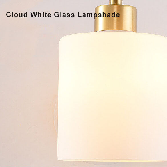 Modern Glass 1-Light Cylindrical Sconce Lamp