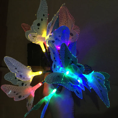 Solar Butterfly 12/20 Lights LED Outdoor Waterproof String Lights