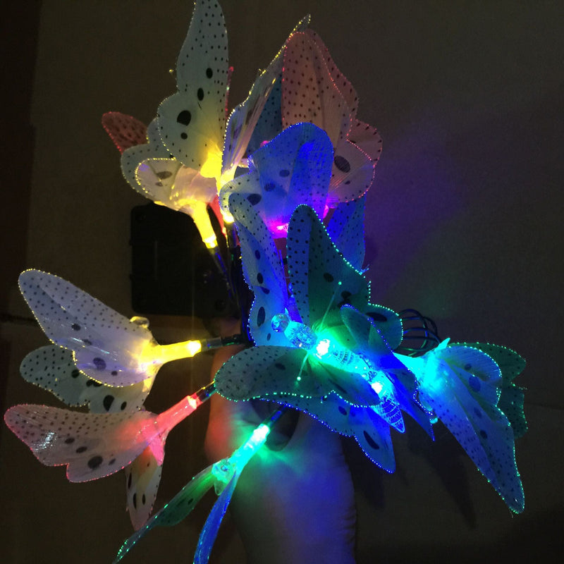 Papillon solaire 12/20 lumières LED guirlande lumineuse extérieure étanche 
