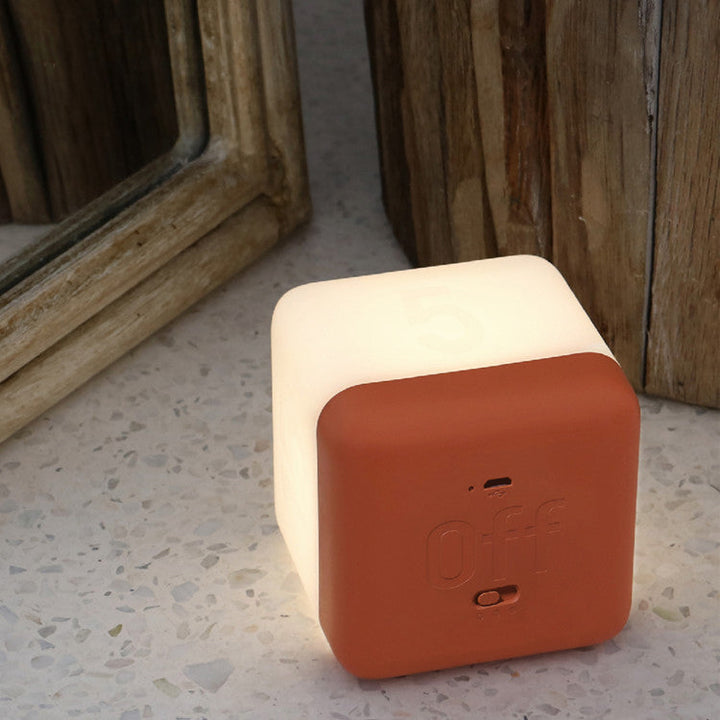 Modern Magic Cube Turn Timer Night Light USB Rechargeable LED Table Lamp