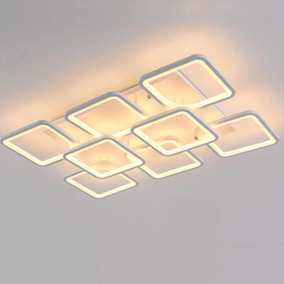 Minimalist Square Combination Acrylic LED Flush Mount Ceiling Light