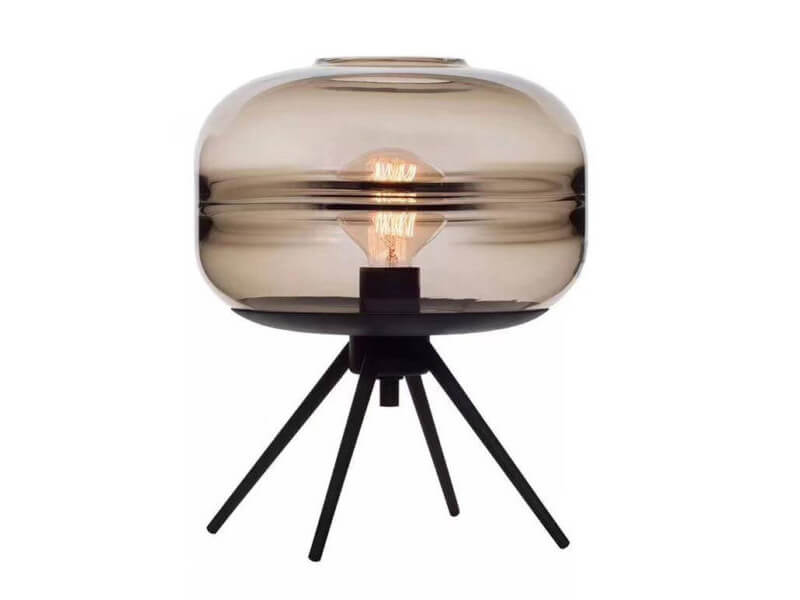 Nordic Clear Glass 1-Light Tripod Table Lamps