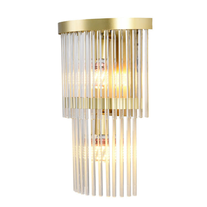Moderne 2-Licht Fransen Glas Wandleuchte Lampe 