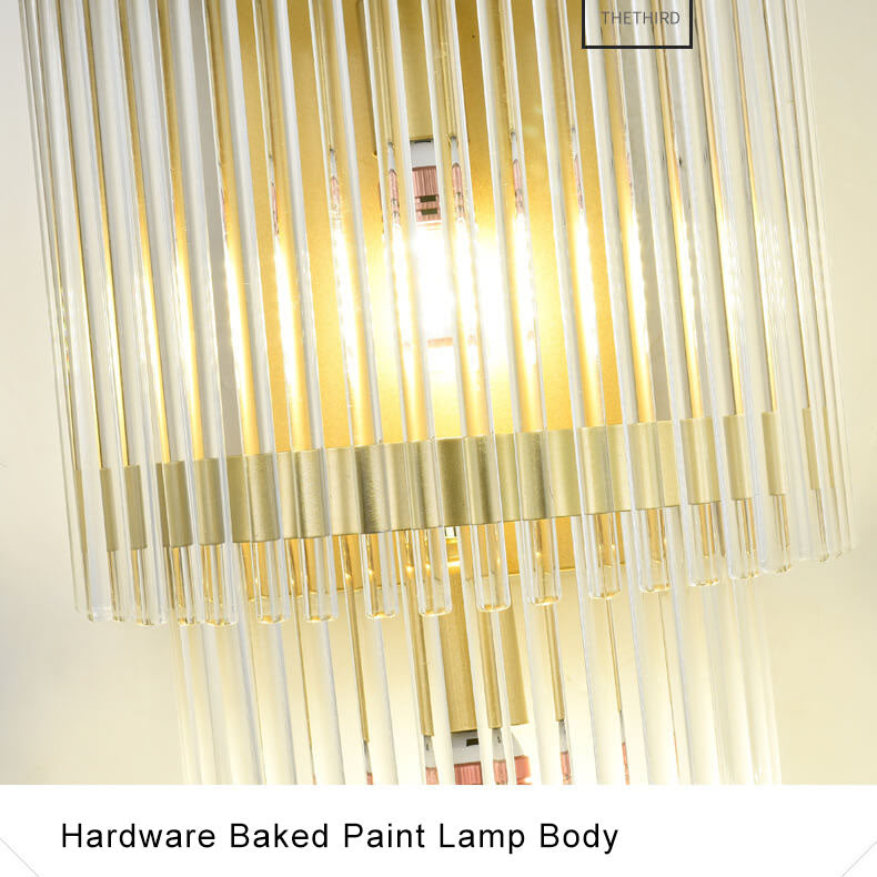 Moderne 2-Licht Fransen Glas Wandleuchte Lampe 