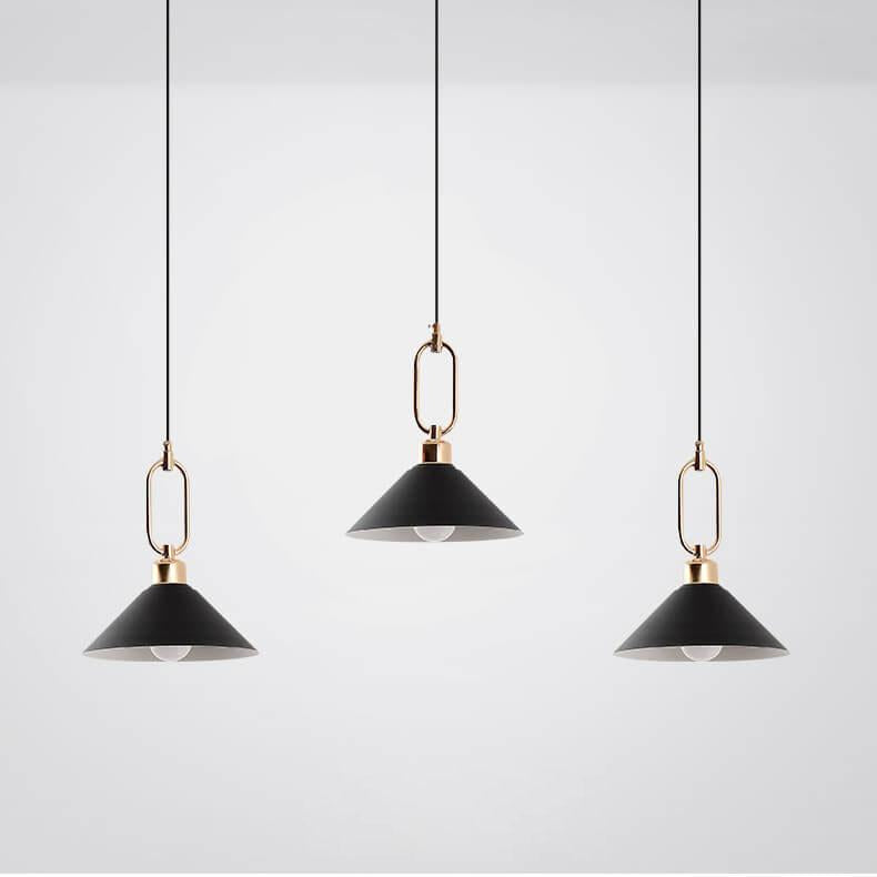 Modern Macarons Umbrella Shade 1-Light Metal Ring Pendant Light