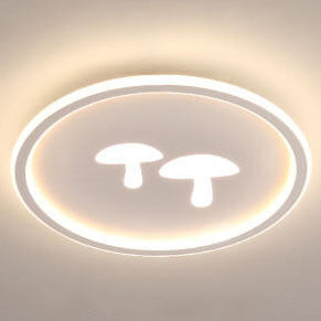 Lampe LED à montage encastré, abat-jour rond moderne en acrylique, motif champignon 