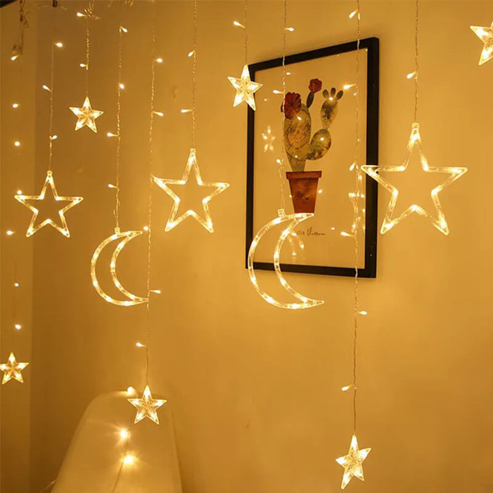 Star Moon LED Festival Decoration Atmosphere Decoration Plastic String Lights