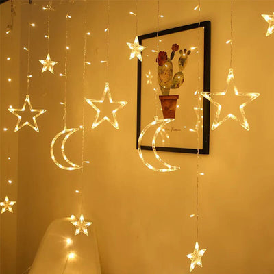 Star Moon LED Festival Decoration Atmosphere Decoration Plastic String Lights