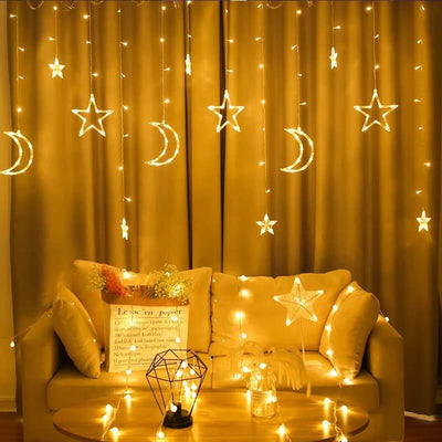 Star Moon LED Festival Decoration Atmosphere Decoration Plastic String Lights