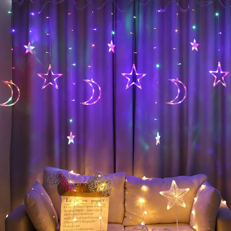 Star Moon LED Festival Decoration Atmosphere Decoration Plastic String Lights