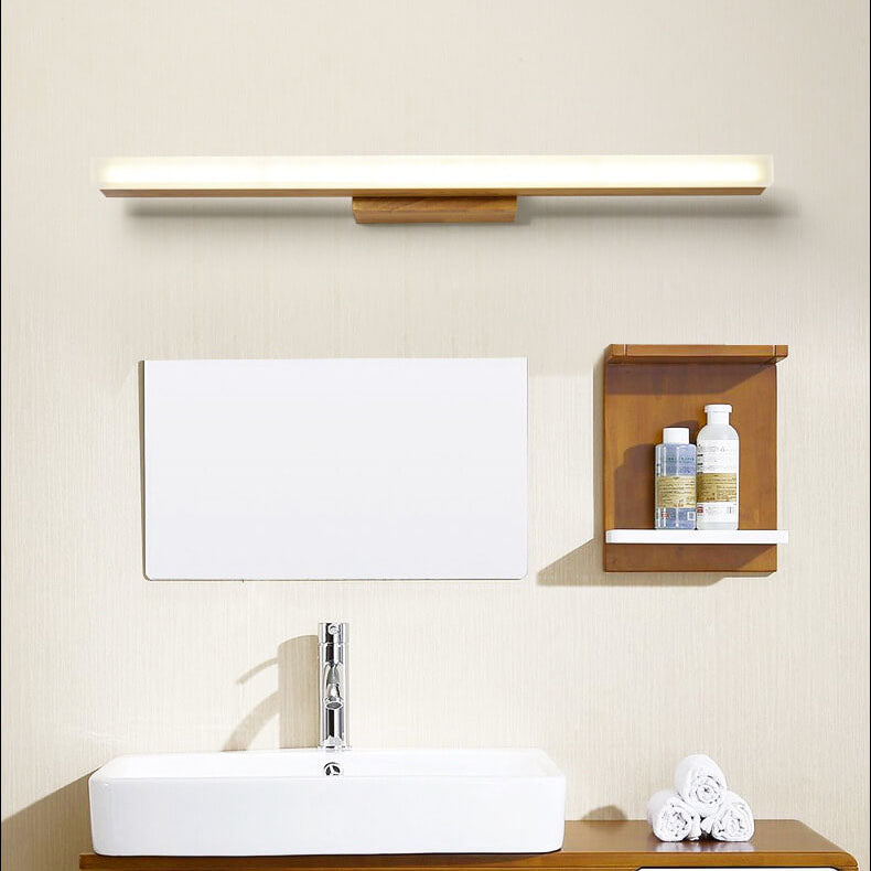Moderne Holz Lineare LED Spiegel Frontleuchte Wandleuchte Lampen 