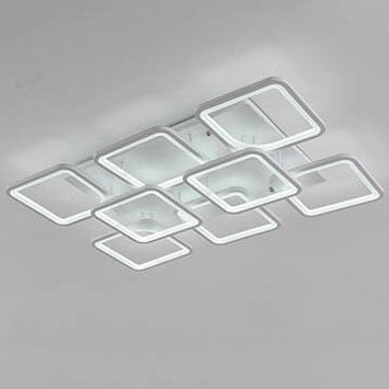 Minimalist Square Combination Acrylic LED Flush Mount Ceiling Light