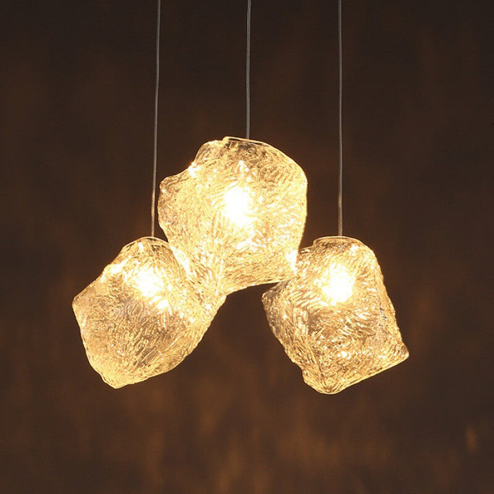 Nordic Creative Ice Cube Glass 1-Light  Pendant Light