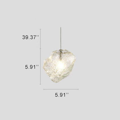 Nordic Creative Ice Cube Glass 1-Light  Pendant Light