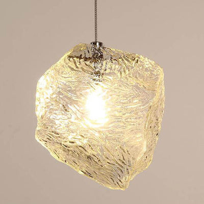 Nordic Creative Ice Cube Glass 1-Light  Pendant Light