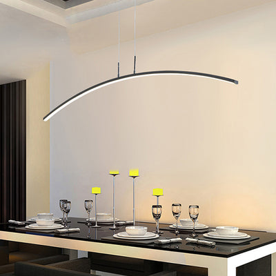 Nordic Minimalist Arch  Linear LED Chandelier