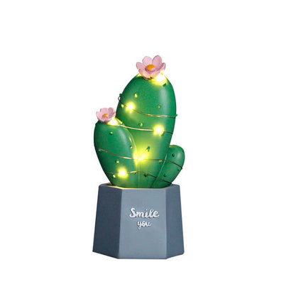 Cactus Dream Star Light Resin Ornament Night Light Table Lamp