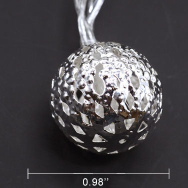 Solar-Lichterkette Marokkanische Kugel Bunte LED-Weihnachtslichter Eisenkugeln Dekoration Außenlichterkette 