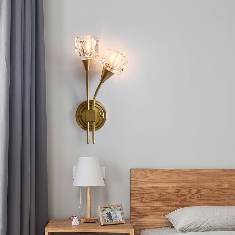 Modern Flower Shape 2-Light Armed Sconce Lamp