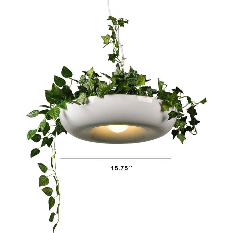 Modern Creative Refreshing Circle Plant 1-Light Pendant Light