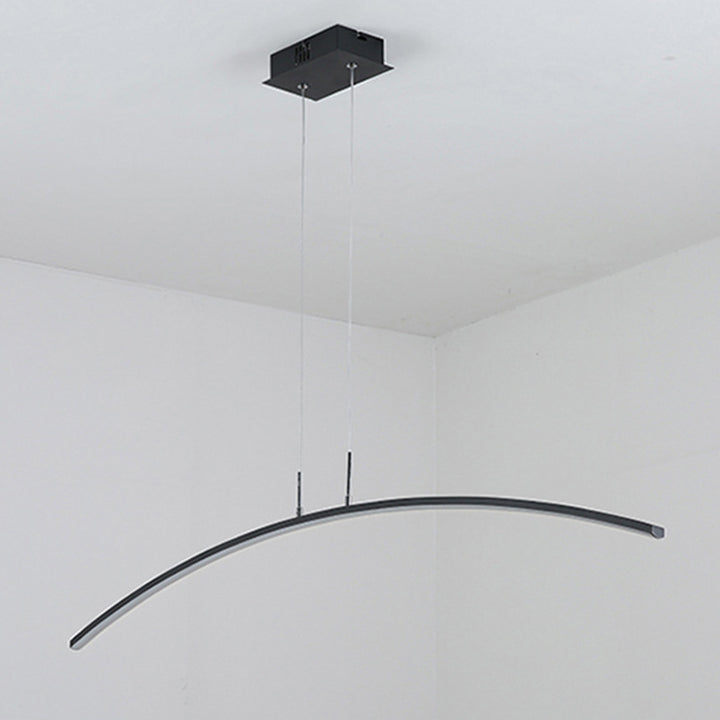 Nordischer minimalistischer Bogen Linear LED Kronleuchter 