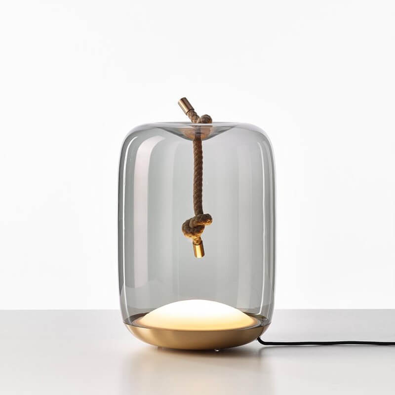Nordic Creative Glass Cylindrical Jar Shaped 1-Light LED Table Lamps