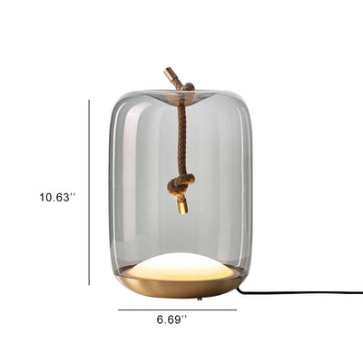 Nordic Creative Glass Cylindrical Jar Shaped 1-Light LED Table Lamps