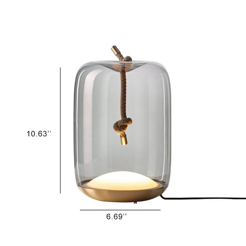 Nordic Creative Glass Cylindrical Jar Shaped 1-Light LED Table Lamps