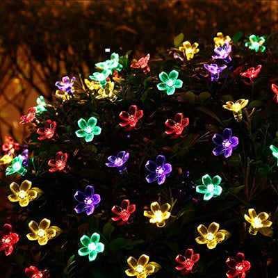 LED Solar Sakura String Lights Waterproof Outdoor Fairy Flower Lights