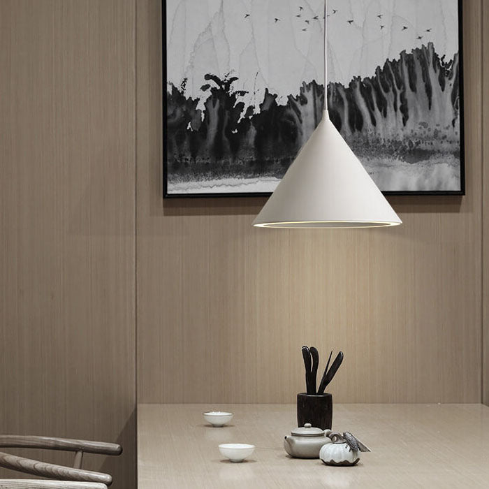 Modern Macaron Aluminum Cone Shape 1-Light LED Pendant Light