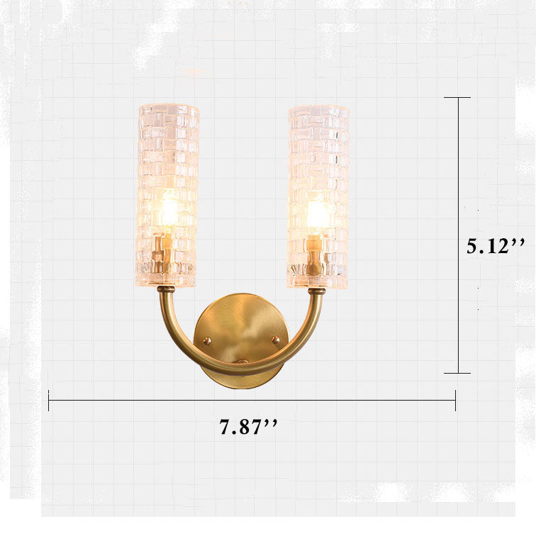 Modern 2-Light U Shaped Armed Sconce Lamp