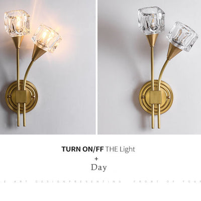 Modern Flower Shape 2-Light Armed Sconce Lamp