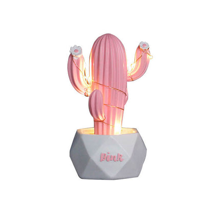 Cactus Dream Star Light Resin Ornament Night Light Table Lamp