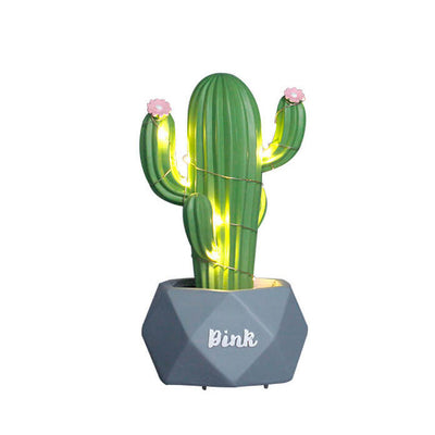 Cactus Dream Star Light Resin Ornament Night Light Table Lamp