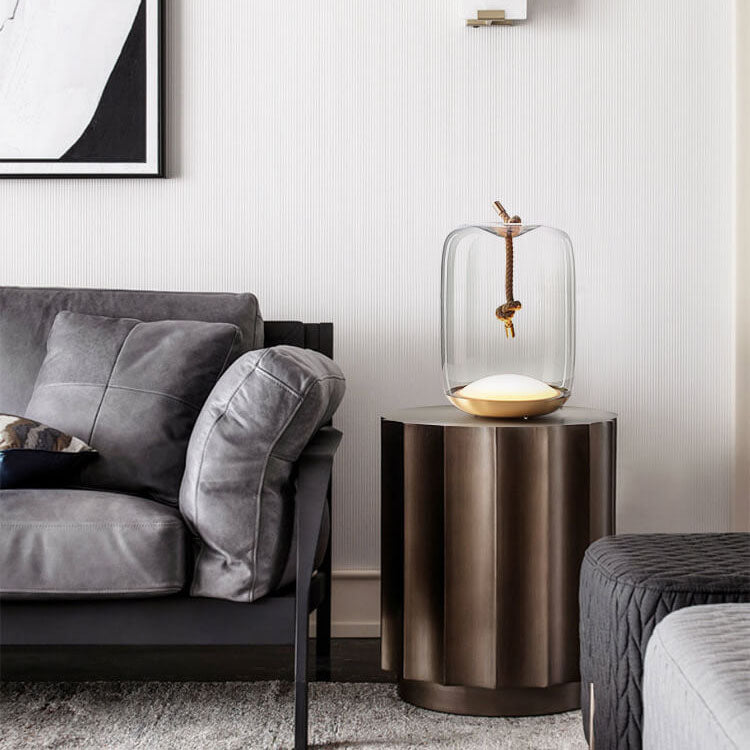 Nordic Creative Glass Cylindrical Jar Shaped 1-Light LED Table Lamps