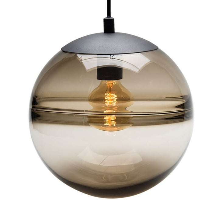 Moderne minimalistische Farbglas-Kugel 1-Licht Pendelleuchte 