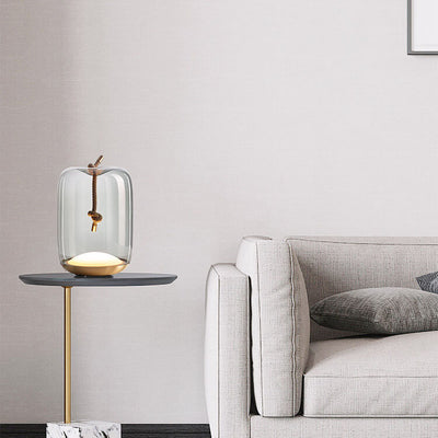 Nordic Creative Glass Cylindrical Jar Shaped 1-Light LED Table Lamps