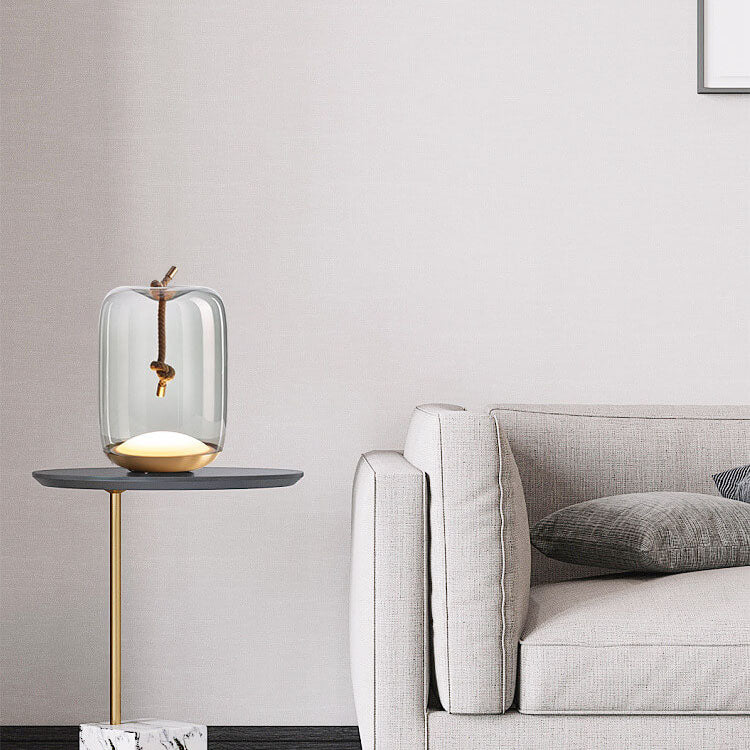 Nordic Creative Glass Cylindrical Jar Shaped 1-Light LED Table Lamps