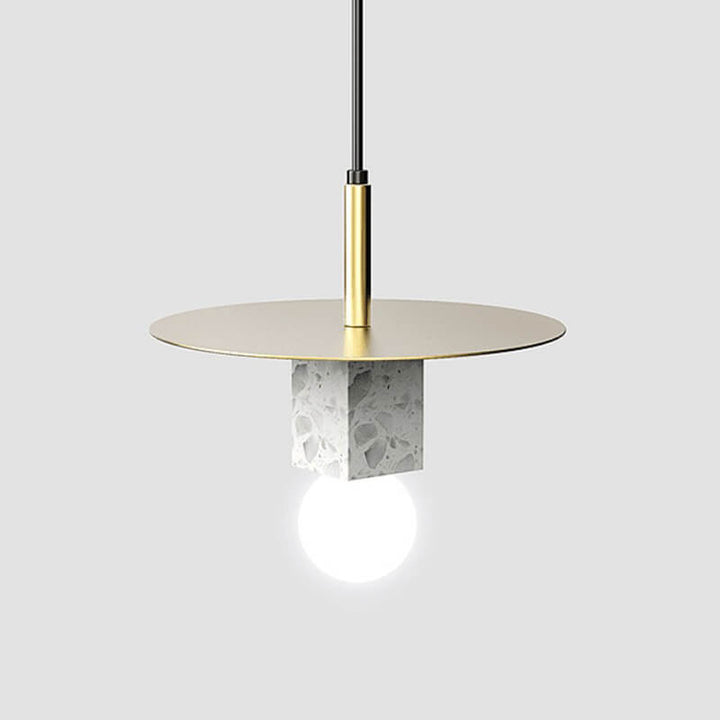 Moderne minimalistische Marmor-Quadrat 1-Licht Pendelleuchte 