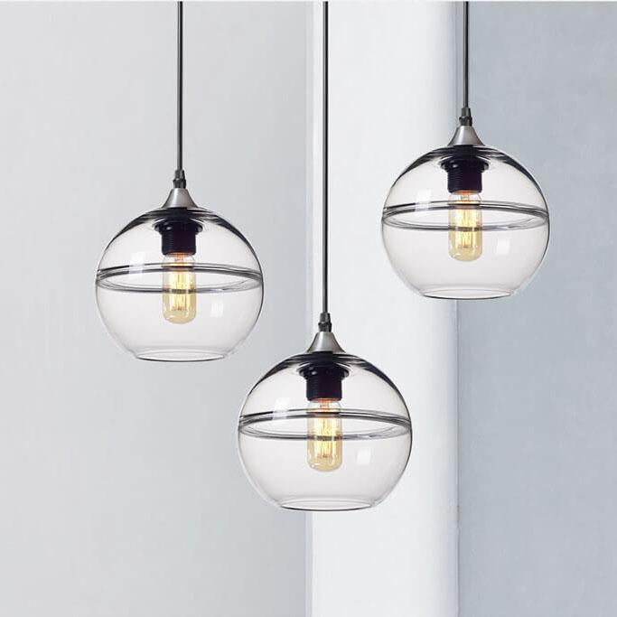 Modem Creative Round Ball Glass 1-Light Pendant Light