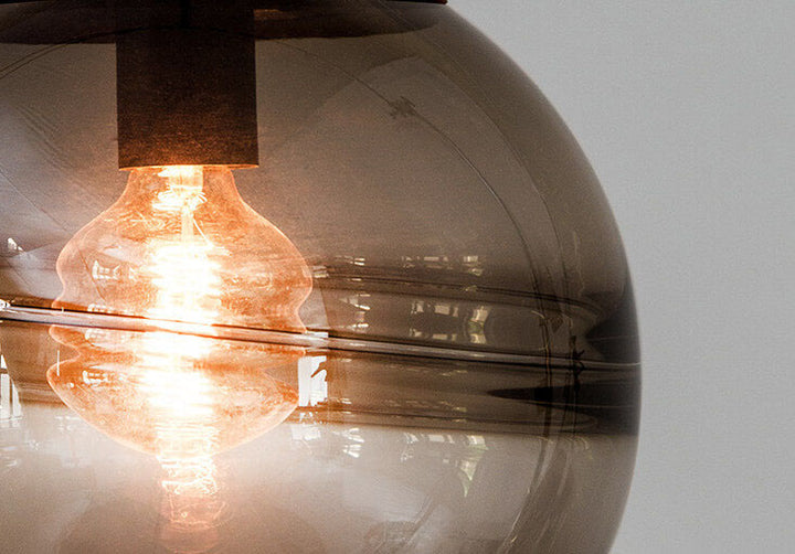 Moderne minimalistische Farbglas-Kugel 1-Licht Pendelleuchte 