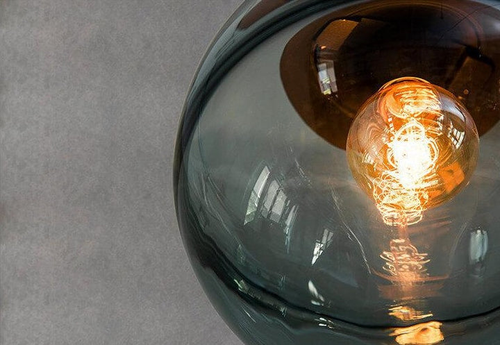 Moderne minimalistische Farbglas-Kugel 1-Licht Pendelleuchte 