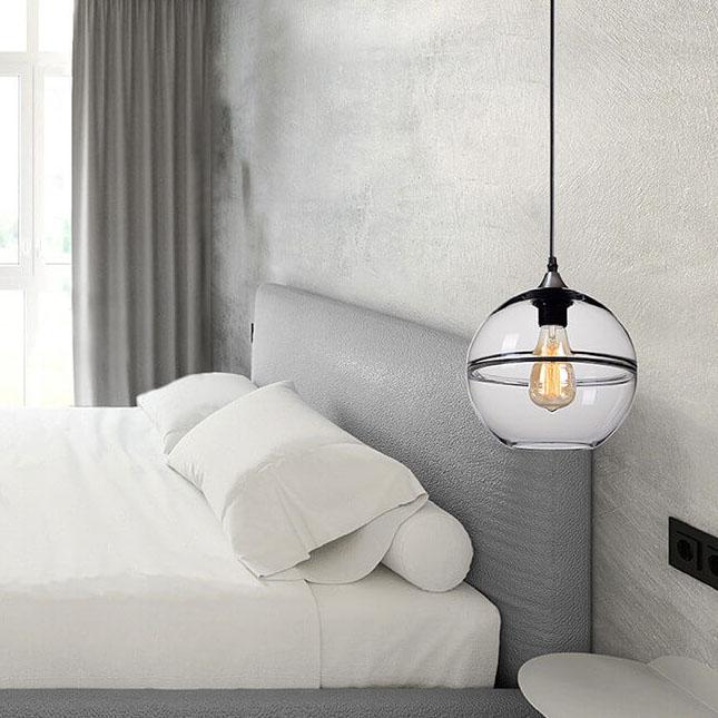 Modem Creative Round Ball Glass 1-Light Pendant Light