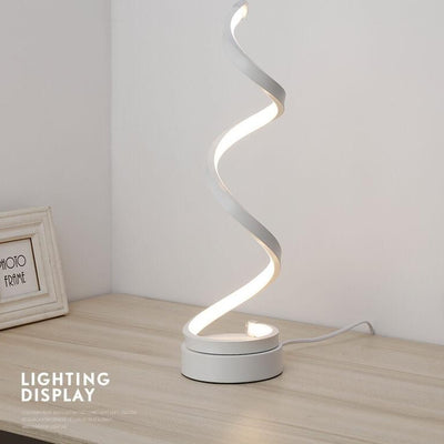 مصباح طاولة LED بظل حلزوني 1 