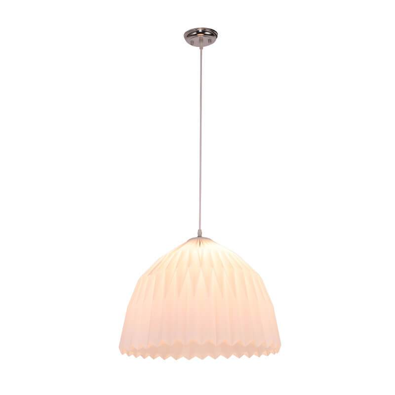 Suspension lumineuse moderne créative en dôme plissé acrylique à 1 lumière 